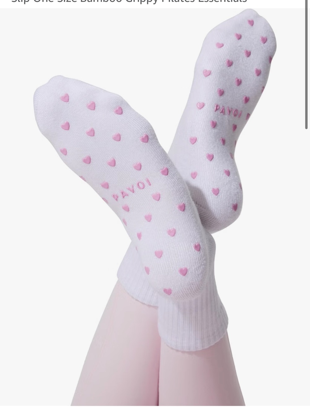 PAVOI ACTIVE Pilates Socks with Grips for Women, NonSlip Grippy Heart Socks
